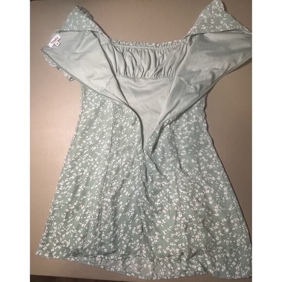 D’liteful Green Ditsy Floral Mini Dress Women’s M - Picture 5 of 10
